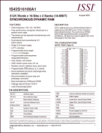Click here to download IS42S16100A1-10TL Datasheet