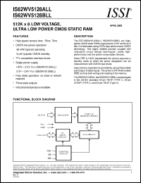 Click here to download IS62WV5128ALL-70T2I Datasheet