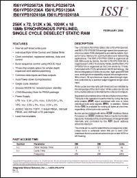 Click here to download IS61LPS51236A-250TQI Datasheet