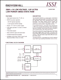 Click here to download IS62VV25616L Datasheet