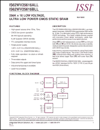 Click here to download IS62WV25616BLL-55TLI Datasheet