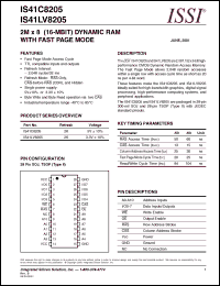 Click here to download IS41C8205 Datasheet