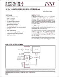 Click here to download IS64WV3216BLL-15BA3 Datasheet