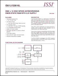 Click here to download IS61LV25616L-15K Datasheet