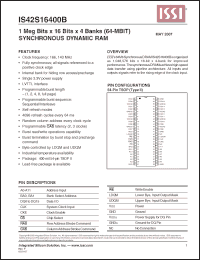 Click here to download IS42S16400B-7TL Datasheet
