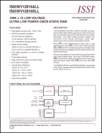Click here to download IS65WV12816BLL Datasheet