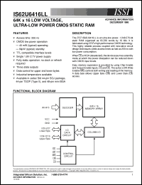 Click here to download IS62U6416LL Datasheet
