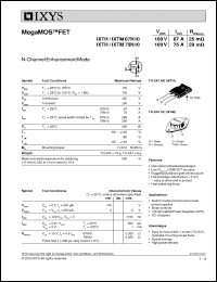 Click here to download IXTH67N10 Datasheet