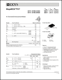 Click here to download IXTH21N50 Datasheet