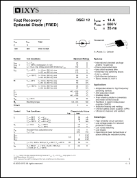 Click here to download DSEI12-06 Datasheet