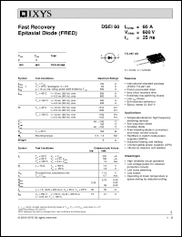 Click here to download DSEI60-06 Datasheet