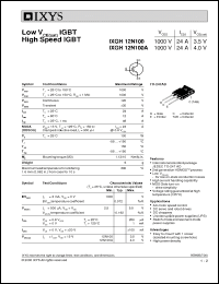 Click here to download IXGH12N100 Datasheet