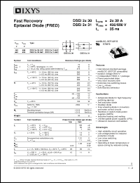 Click here to download DSEI2X30-06 Datasheet