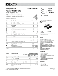 Click here to download IXFN120N20 Datasheet