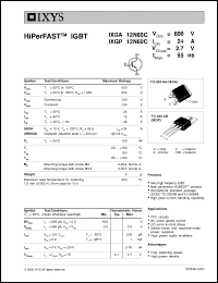 Click here to download IXGA12N60 Datasheet