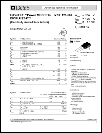 Click here to download IXFR120N20 Datasheet