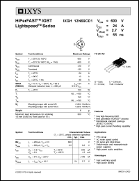 Click here to download IXGH12N60CD1 Datasheet