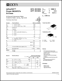 Click here to download IXFH4N100Q Datasheet