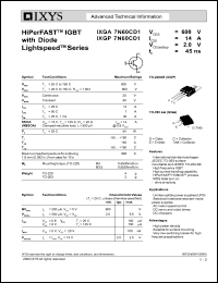 Click here to download IXGA7N60CD1 Datasheet