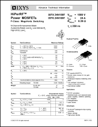 Click here to download IXFX24N100F Datasheet