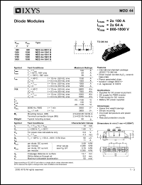 Click here to download MDD44-08N1 Datasheet