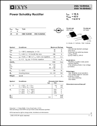 Click here to download DSS16-0045 Datasheet