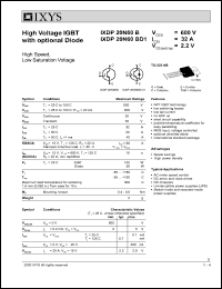 Click here to download IXDP20N60 Datasheet