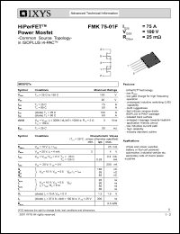 Click here to download FMK75-01 Datasheet
