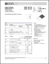 Click here to download IXBF9N140 Datasheet