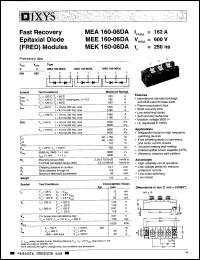 Click here to download MEK160-06DA Datasheet