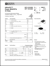 Click here to download IXFT4N100 Datasheet