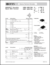 Click here to download IXBT42N170A Datasheet