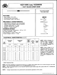 Click here to download 1EZ190D5 Datasheet
