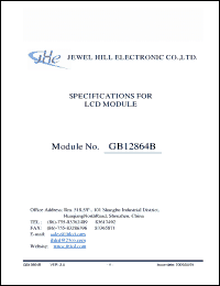 Click here to download GB12864BSYAAMDB-V01 Datasheet