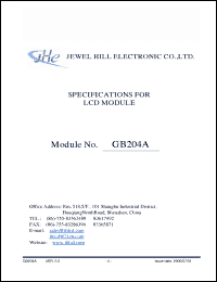 Click here to download GB204ANGBBMLA-V01 Datasheet