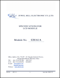 Click here to download GB161ANGBBNUA-V01 Datasheet