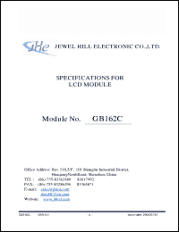 Click here to download GB162CSYBBMLA-V01 Datasheet