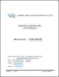 Click here to download GB12864DSYBAMUA-V01 Datasheet