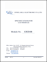 Click here to download GB204BSYABMLA-V01 Datasheet