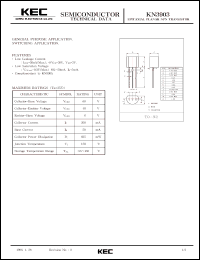 Click here to download KN3903 Datasheet