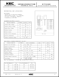 Click here to download KTA2400 Datasheet