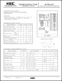 Click here to download KTB1423 Datasheet