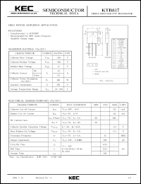 Click here to download KTB817 Datasheet