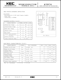 Click here to download KTD718 Datasheet