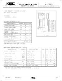 Click here to download KTD882 Datasheet