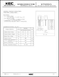 Click here to download KTN2222 Datasheet