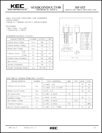 Click here to download BF422 Datasheet