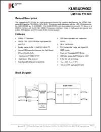 Click here to download KL5BUDV002 Datasheet