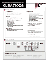 Click here to download KL5A71006 Datasheet
