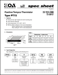 Click here to download PT722AT70 Datasheet